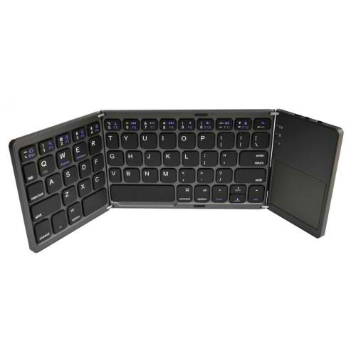 Πληκτρολόγιο Mini Bluetooth Mobilis B033 Magnetic Foldable, σε γκρι χρώμα