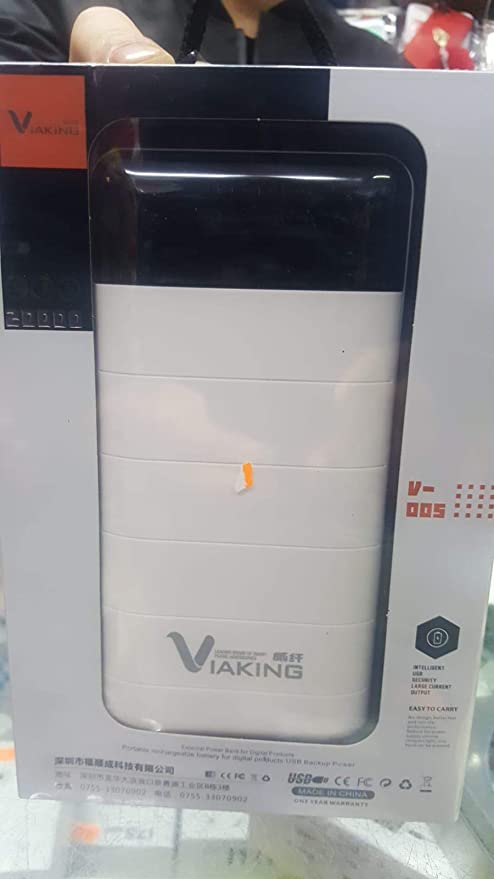 Viaking Power Bank 20000mAh, σε λευκό χρώμα