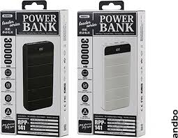 Remax RPP-141 Power Bank 30000mAh led screen, σε λευκό χρώμα