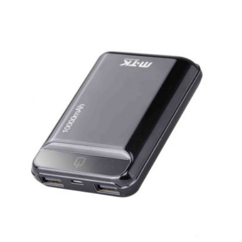Power Bank mtk k3632 mini 10000mAh με 2 θύρες usb, σε μαύρο χρώμα
