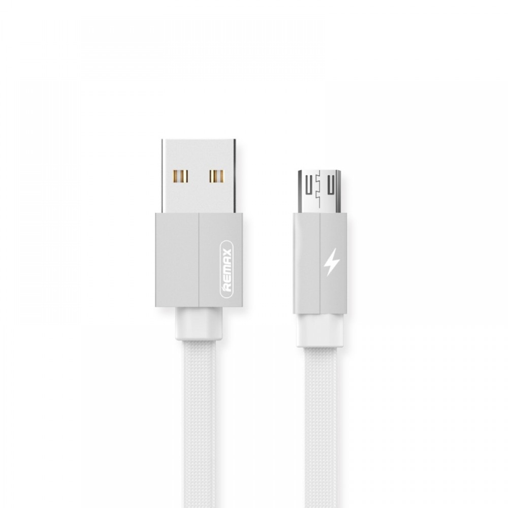 Remax Kerolla Καλώδιο Micro USB Γρήγορης φόρτισης και μεταφοράς δεδομένων RC-094m 1m, σε λευκό χρώμα