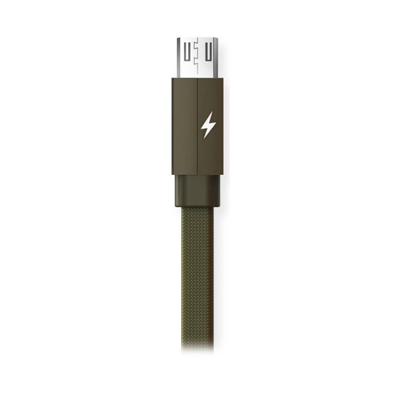 Remax Kerolla Καλώδιο Micro USB Γρήγορης φόρτισης και μεταφοράς δεδομένων RC-094m 2m, σε πράσινο χρώμα