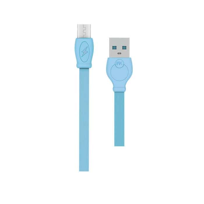 Καλώδιο φόρτισης & συχρονισμού Micro USB WK WDC-023 1m, σε γαλάζιο χρώμα