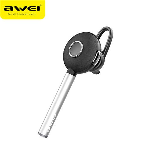 Ασύρματο Handsfree Ακουστικό Bluetooth AWEI A825BL - Smart Bussiness Headset, σε ασημί χρώμα