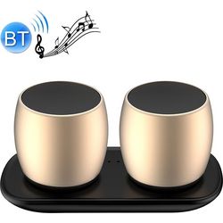 Επαναφορτιζόμενο ασύρματο σετ ηχείων - Andowl Q1, σε χρυσό χρώμα