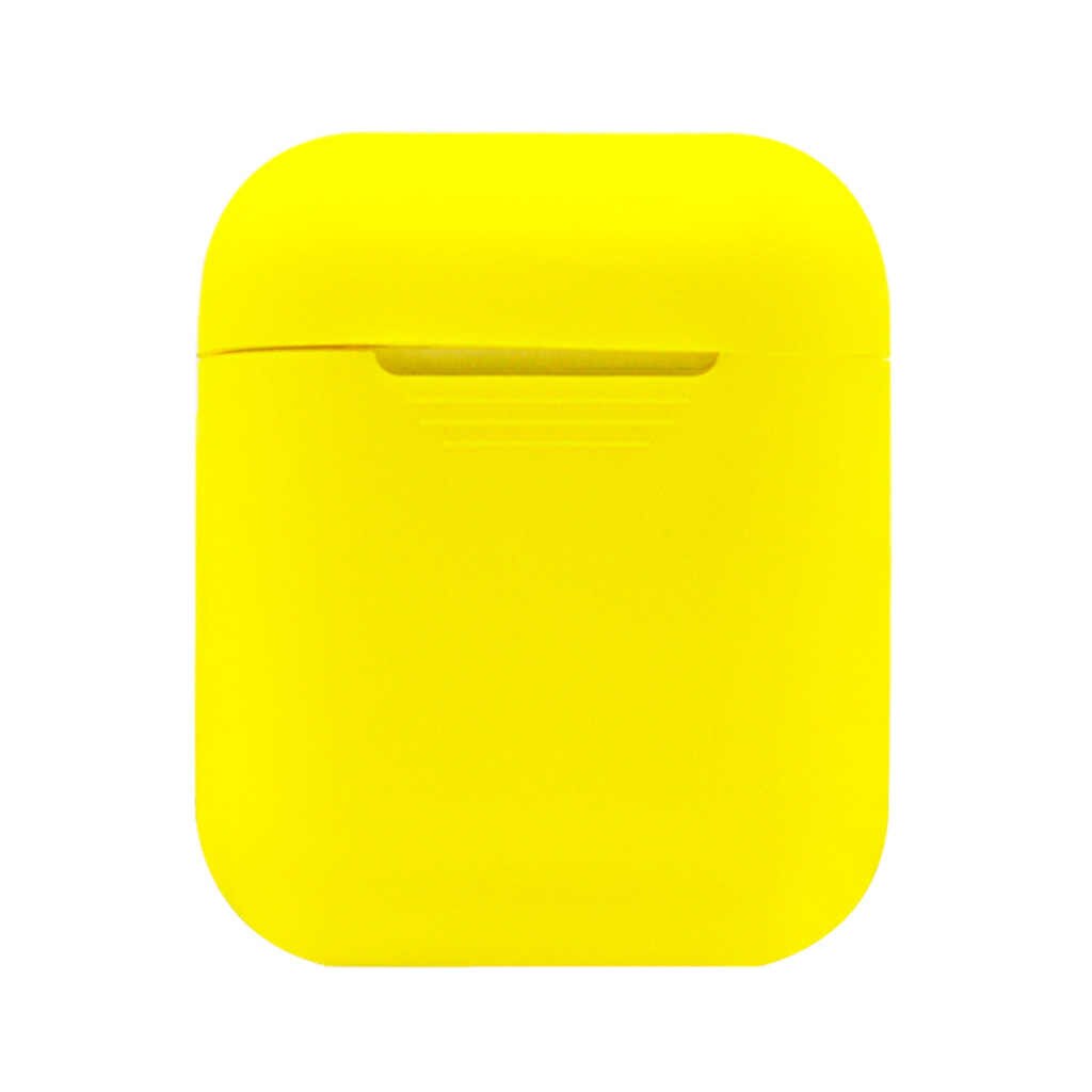 Θήκη σιλικόνης για Airpods, σε κίτρινο χρώμα