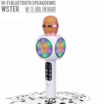 Ασύρματο Bluetooth Μικρόφωνο HI-FI Ηχείο WSTER WS-1816, σε λευκό χρώμα