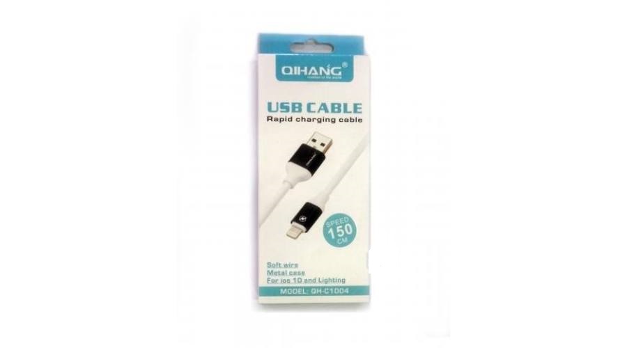 Καλώδιο Qihang (QH-C1004) USB To Lightning 1.5m, σε μαύρο χρώμα