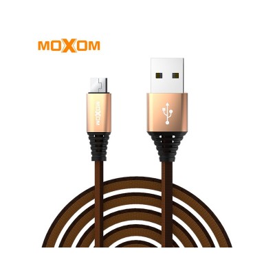 Καλώδιο Φόρτισης Moxom CC-55 Braided Cable Μicro-USB 3m, σε χρυσό χρώμα