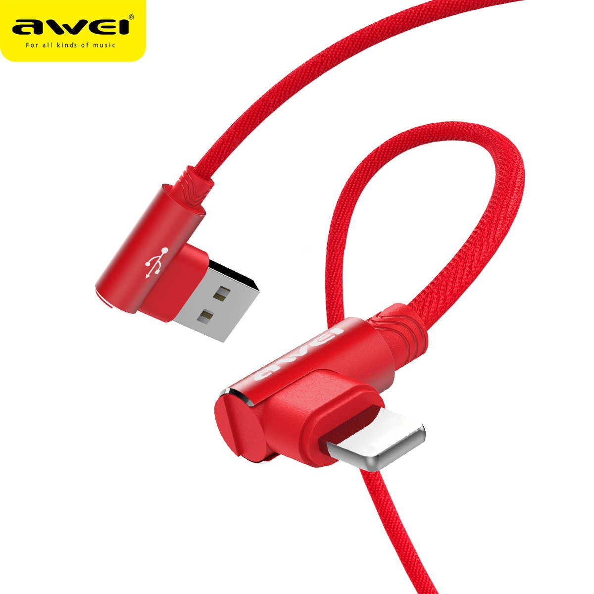 Καλώδιο Φόρτισης Awei CL-35 1.5m USB Type-C Fast Charging Cable, σε κόκκινο χρώμα
