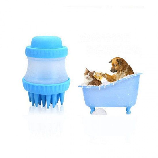 Βούρτσα Σιλικόνης Καθαρισμού Σκύλων – DOG WASHER CLEANING DEVICE BLUE OEM, σε μπλε χρώμα