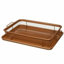 Αντικολλητικό ταψί & καλάθι με κεραμική επίστρωση για light τηγανητά, Copper Collection Rectangle Crispy Tray CRISP-01