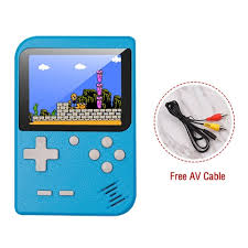 Ρετρό Slim Φορητή Κονσόλα - Παιχνιδομηχανή Με 168 Παιχνίδια - Retro Game Console 168 Games, σε μπλε χρώμα