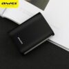 Powerbank εξωτερική μπαταρία με φακό AWEI P40K 10.000mAh, σε μαύρο χρώμα