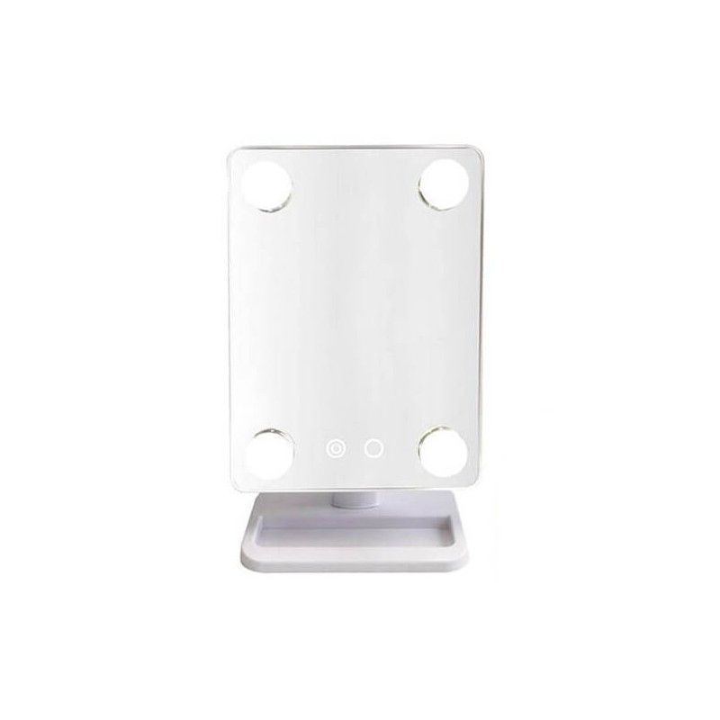 360° Περιστρεφόμενος καθρέπτης 4xLED, x10 - Cosmetic Mirror HH083