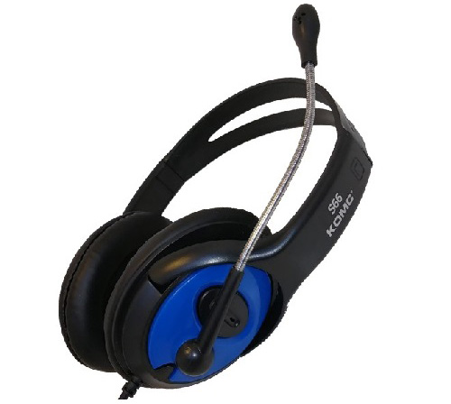 Ενσύρματα Ακουστικά Gaming Headset KOMC S66 3.5 mm, σε μπλε χρώμα