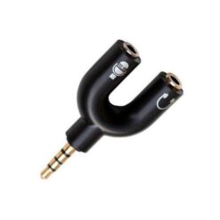 Αντάπτορας 3.5mm Stereo Splitter Audio to Mic & Headset Jack FOYU FO-S035 σε μαύρο χρώμα