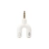 Αντάπτορας 3.5mm Stereo Splitter Audio to Mic & Headset Jack FOYU FO-S035 σε λευκό χρώμα