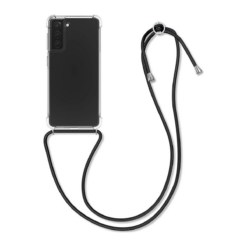 Θήκη Σιλικόνης με Κορδόνι για Samsung - Galaxy S21 Plus Black gforgadget