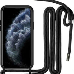 Θήκη Σιλικόνης με Κορδόνι για Huawei P Smart 2020 Black gforgadget