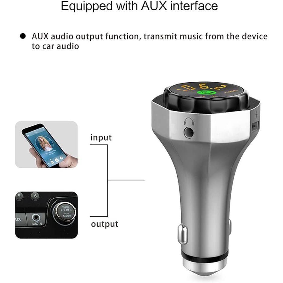 ΑΣΥΡΜΑΤΟ ΚΙΤ ΑΥΤΟΚΙΝΗΤΟΥ MP3 PLAYER ΣΕ ΜΕΤΑΛΛΙΚΟ ΧΡΩΜΑ - AP06
