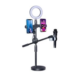 Ring Light LED με βάσεις κινητού + μικροφώνου - Live voice professional -ΔΑΧΤΥΛΙΔΙ 9CM