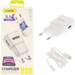 Andowl Φορτιστής Χωρίς Καλώδιο με Θύρα USB-A Λευκός (Q-DC120)