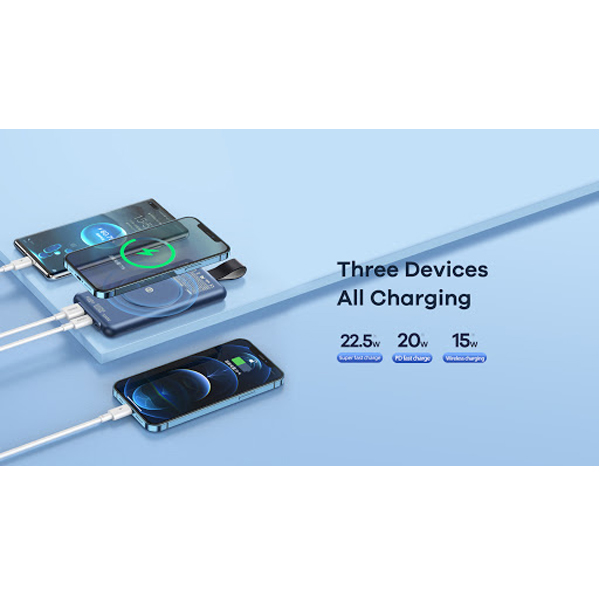Remax Power Bank RPP-226 Tangee II 10000mAh 22.5W με Γρήγορη Φόρτιση και USB-C Μπλε - Image 4