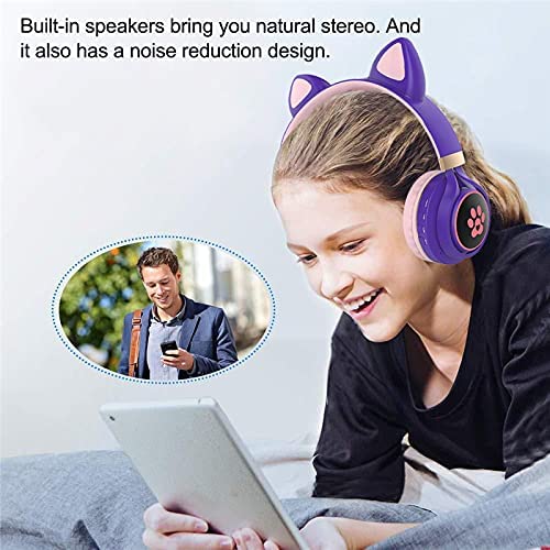 Wireless Headphone Bluetooth Cat Ear T23 Ροζ - Image 4