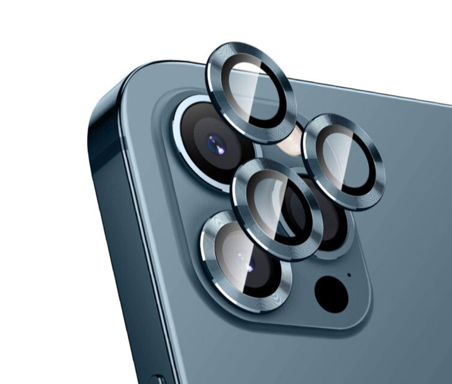 Back Camera Lens 3-σε-1 Tempered Glass 9H για iPhone 13 Pro MAX - Μπλε