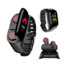 TWS 2in1 M1 Activity Tracker με Παλμογράφο Μαύρο