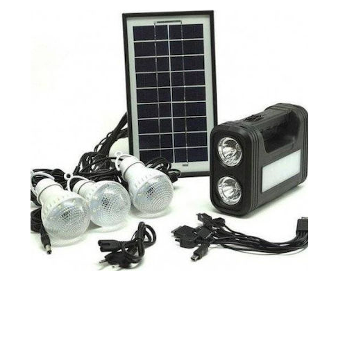 Ηλιακό σύστημα με 3 λάμπες GDPLUS GD-17 LED Solar Light Lamp System Kit