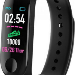 Andowl Q-C789 Activity Tracker με Παλμογράφο Μαύρο