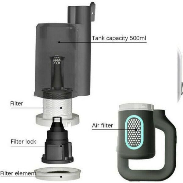 Οικιακή χειροκίνητη ηλεκτρική σκούπα 120W 2 σε 1 Ασύρματη ηλεκτρική σκούπα HAEGER HG-8669