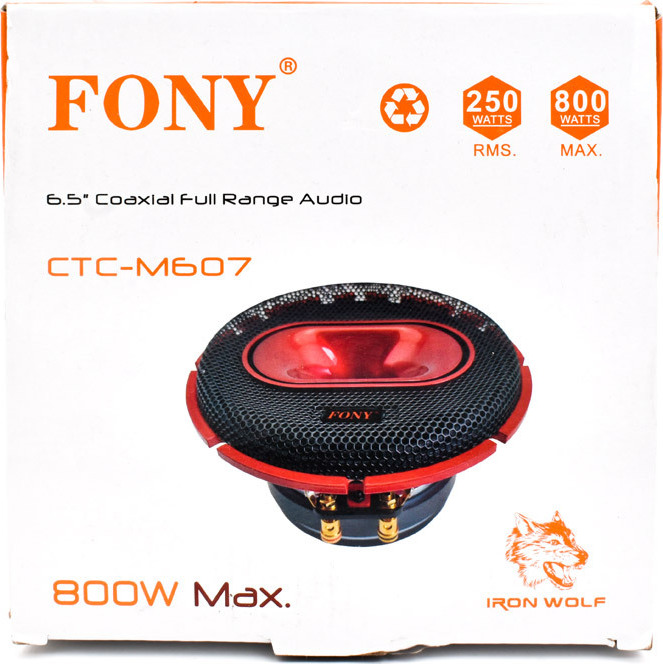 Ηχείο Αυτοκινήτου 800W 165x100mm Fony CTC-M607 - Κόκκινο - Image 3