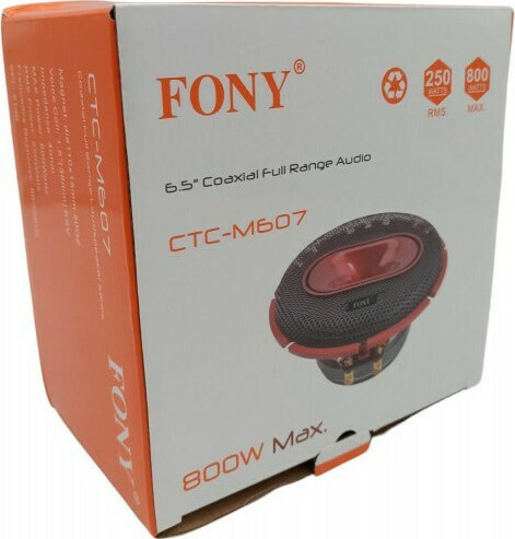 Ηχείο Αυτοκινήτου 800W 165x100mm Fony CTC-M607 - Κόκκινο - Image 4