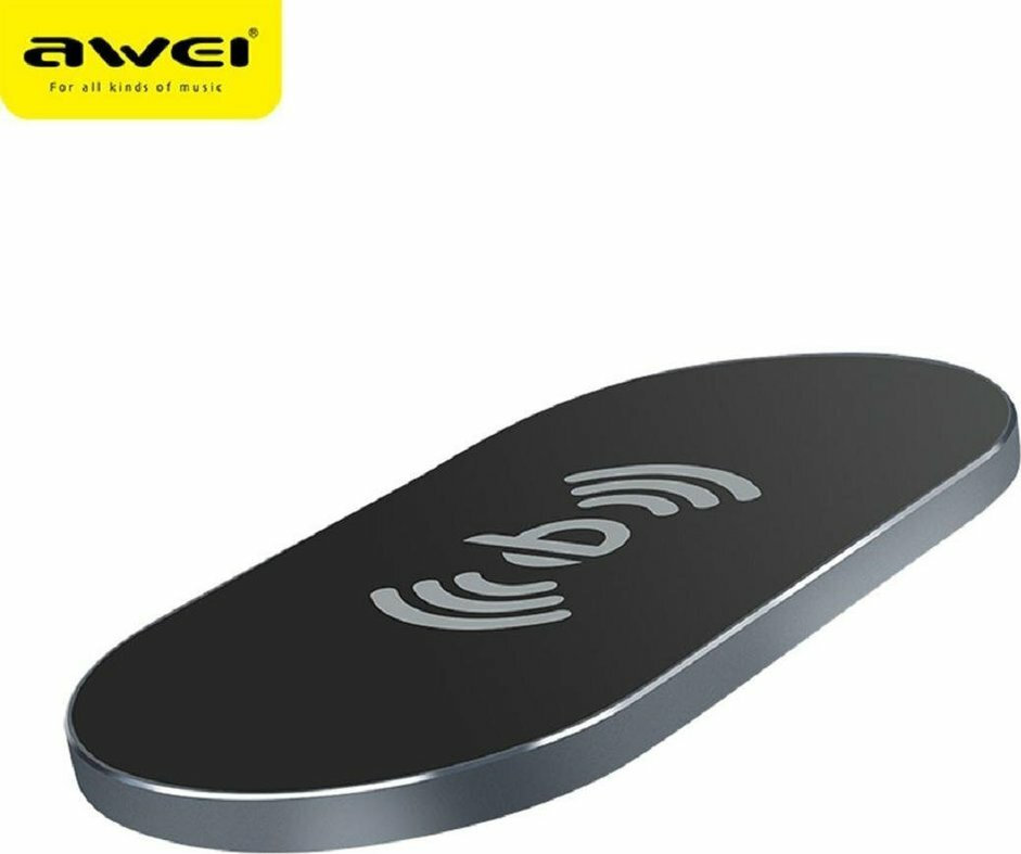 Awei Ασύρματος Φορτιστής (Qi Pad) 5W Μαύρος (W2)