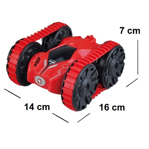 RQ3001 Τηλεκατευθυνόμενο Αυτοκίνητο Stunt Διπλής Όψης Κόκκινο - Image 3