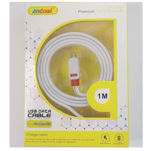 Καλώδιο φόρτισης USB 1 μέτρου Micro USB QY-C068 ANDOWL