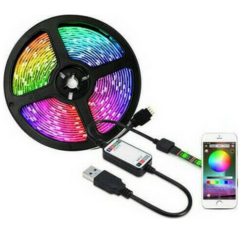 Αδιάβροχη ταινία RIXME LED 5050 USB 5V/13W IP64, RGB, 5m Χωρίς Τηλεχειριστήριο