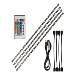 Ταινία LED RGB 4x50cm με Τηλεχειριστήριο SMD5050 USB (5V) USB TV Strip Light