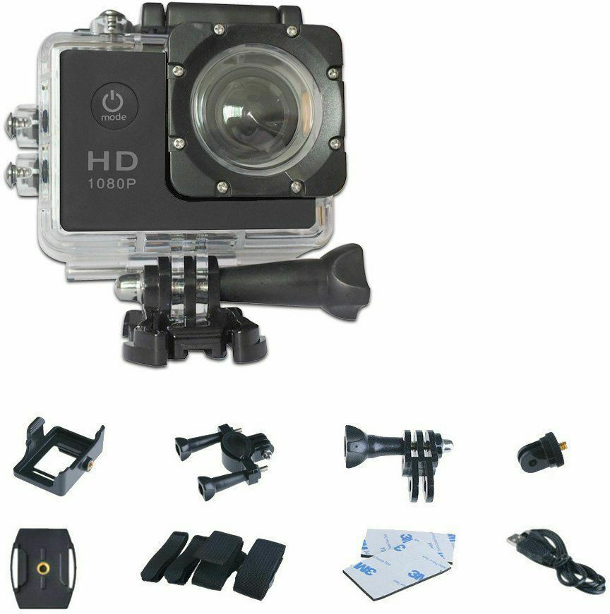 Αδιάβροχη κάμερα Sport Action HD SDV3 Μαύρη oem - Image 2