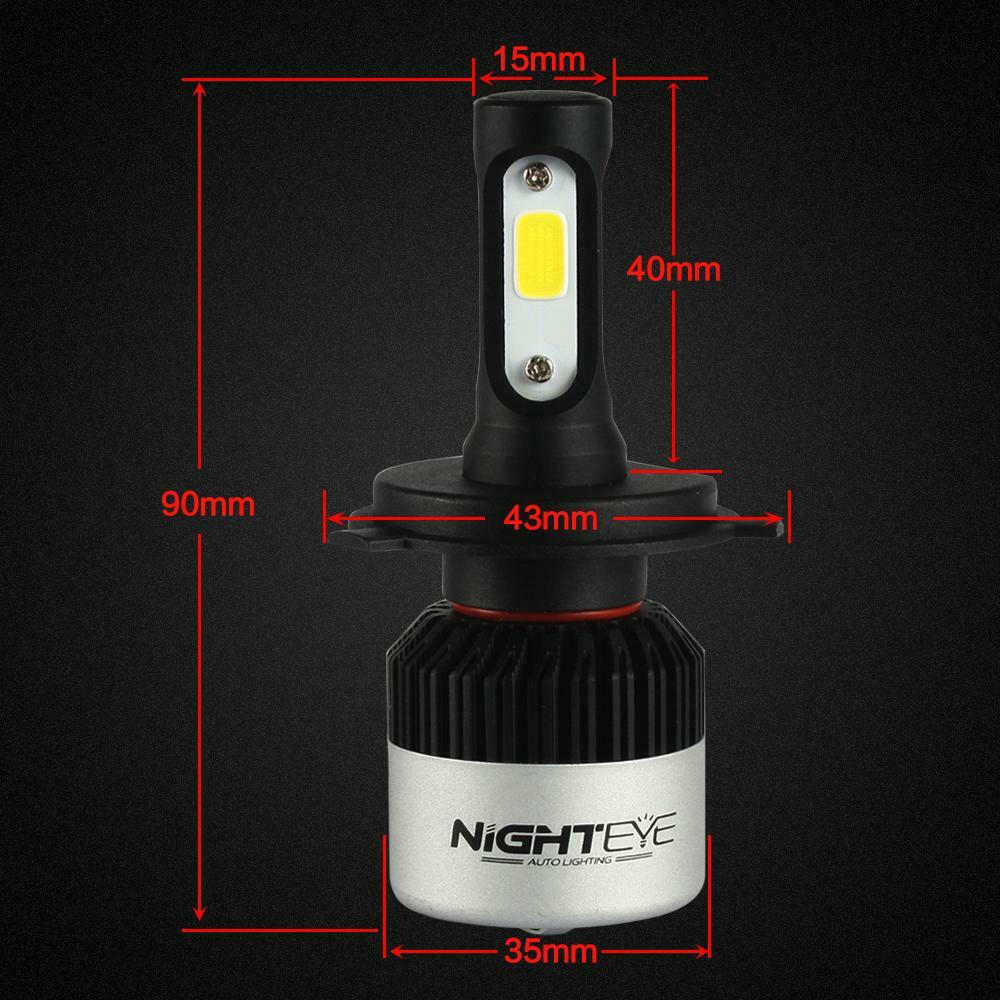 NIGHTEYE λάμπες led 9000lm 6500k h4 a315-52 72w 2τμχ - Image 4