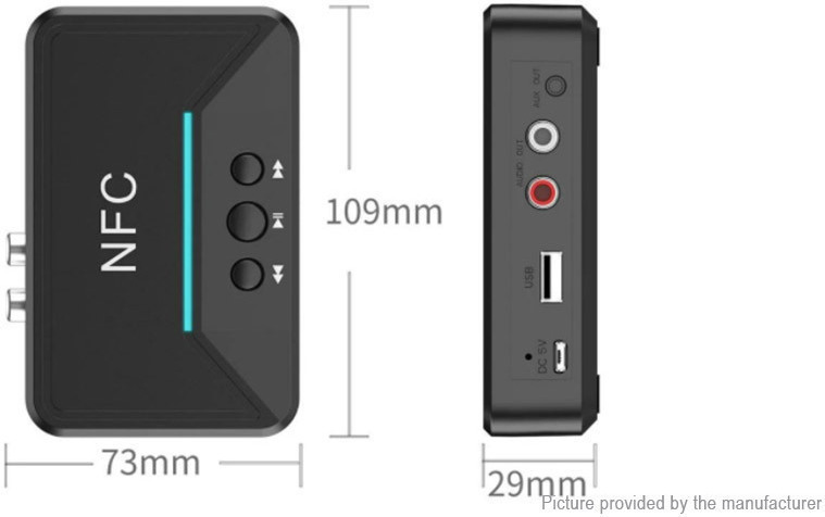Ασύρματος Αναμεταδότης Ήχου Bluetooth/NFC v5.0 BT200 – Μαύρο - Image 5