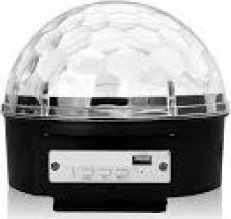 Φωτιζόμενη Nτισκομπάλα Φωτορυθμικό DJ Disco Party Crystal Ball LED RGB Κωδικός: DB16 - Image 3