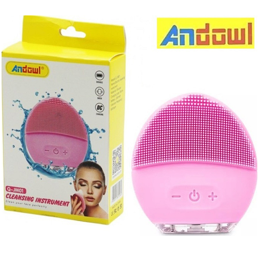 Επαναφορτιζόμενη συσκευή καθαρισμού προσώπου ροζ Q-JM01 ANDOWL