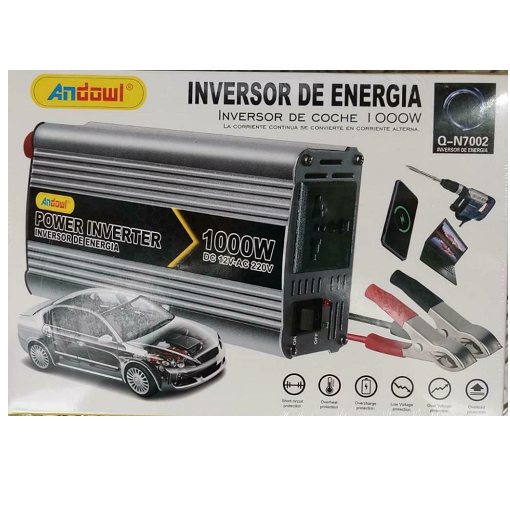 Inverter Andowl 12v-220v 1000watt τροποποιημένου Ημίτονου Q-N7002