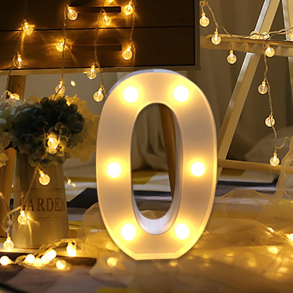LED Φως Με Αριθμό Μηδέν 22x14cm - Image 2