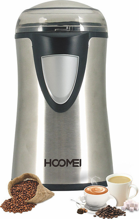 Ηλεκτρικός Μύλος Καφέ 150W με Χωρητικότητα 50gr Hoomei HM-5725 Ασημί - Image 3
