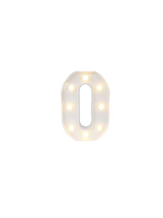 LED Φως Με Αριθμό Μηδέν 22x14cm